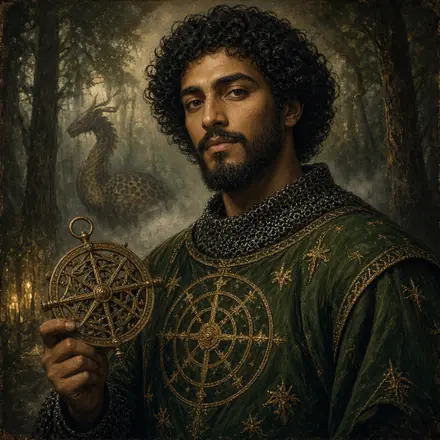 Illustrated portrait of Sir Palamedes