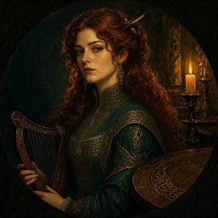 Illustrated portrait of Lady Rhiannon
